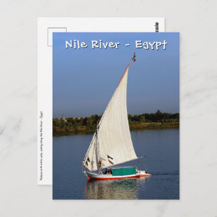 Cartão Postal Felucca navegando pelo Nilo - Aswan, Egito