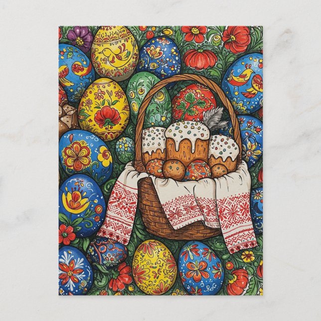 Cartão Postal Felz pascoa (Frente)