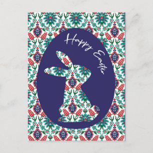 Cartão Postal 🐰 Felz pascoa 💙 ❤️ Belos azulejos Turcos,