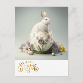 Cartão Postal Felz pascoa Bunny