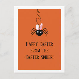 Cartão Postal Felz pascoa de Ovos engraçados de Aranha Páscoa