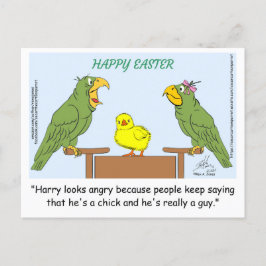 Cartão Postal Felz pascoa! "Harry parece zangado porque pessoas