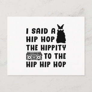 Cartão Postal felz pascoa Hip Hop Bunny Páscoa Engraçada Ideia