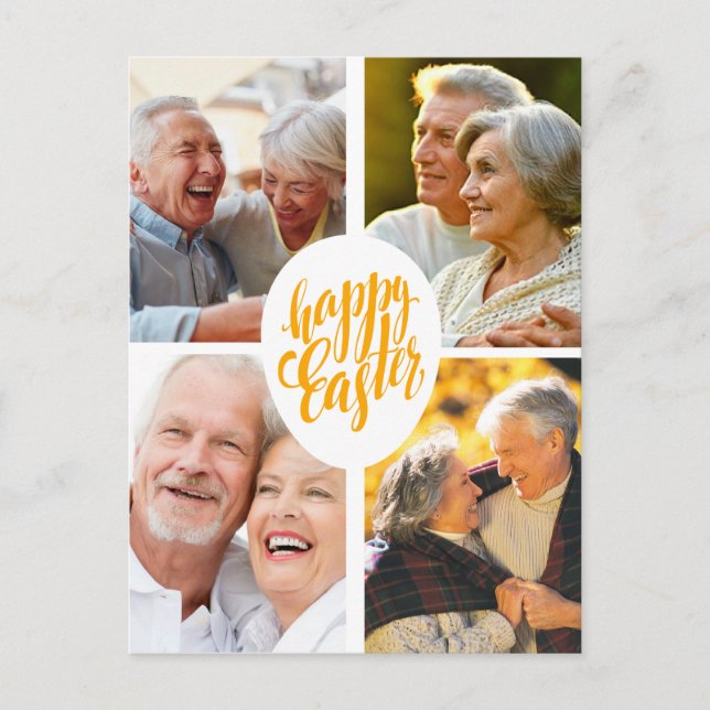 Cartão Postal Felz pascoa seus pais (Frente)