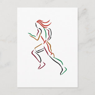 Cartão Postal Female Runner