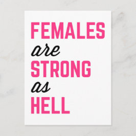 Cartão Postal Females Forte Hell Gyote Quote