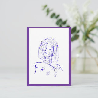 Cartão Postal Feminino Celestial Sonhador