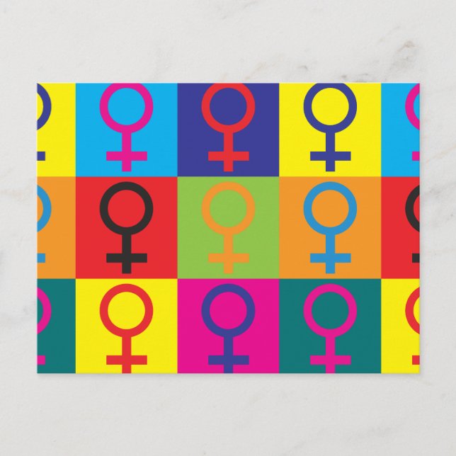 Cartão Postal Feminismo Pop Art (Frente)