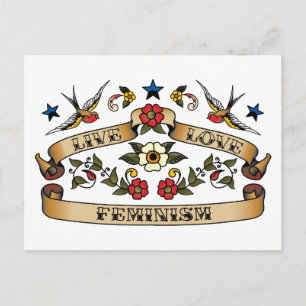 Cartão Postal Feminismo vivo do amor