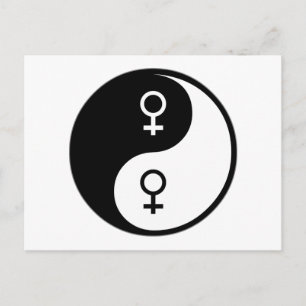 Cartão Postal Feminismo Yin Yang