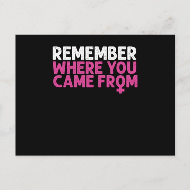 Cartão Postal Feminist Feminism Activist Gender Equality Support (Frente)