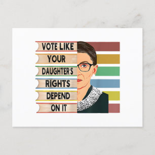 Cartão Postal Feminista Ruth Bader Ginsburg RBG - Garota de cita