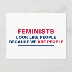 Cartão Postal Feministas Parecem Pessoas Porque Somos Pessoas