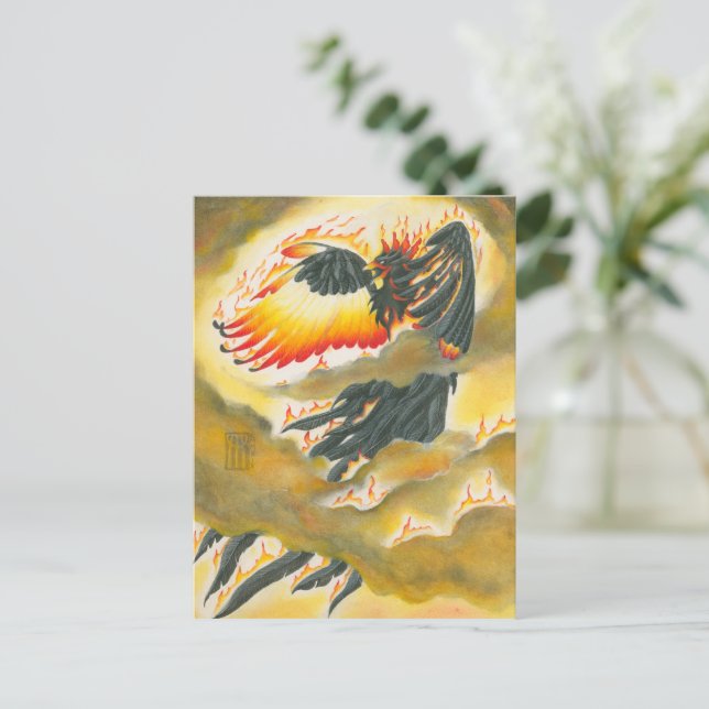 Cartão Postal Fênix de Ascalon (Em pé/Frente)