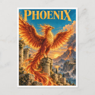 Cartão Postal Fênix, Monstro de Fantasia Gótica