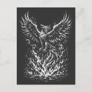 Cartão Postal Fênix Ressurgindo das Chamas por BurnsInHell