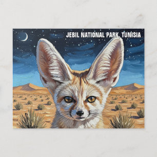 Cartão Postal Fennec Fox no Parque Nacional de Jebil, Tunísia