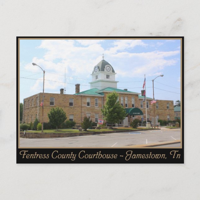 Cartão Postal Fentress County Courthouthouthouse - Jamestown, TN (Frente)