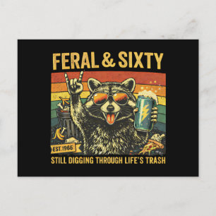 Cartão Postal Feral e Sexagésimo Aniversário Sarcástico Sexagési