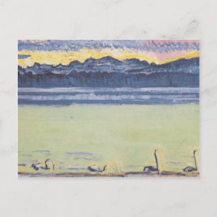 Cartão Postal Ferdinand Hodler - Lago Genebra com o Monte Branco
