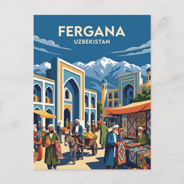 Cartão Postal Fergana Uzbequistão (Frente)