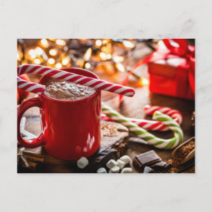 Cartão Postal Feriado 25 de dezembro Luzes de Natal da Casa Bran