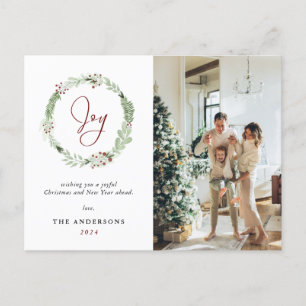 Cartão Postal Feriado Botânico da Maravilha de Natal Elegante