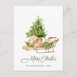 Cartão Postal Feriado da Composição de Natal Elegante da Boêmia