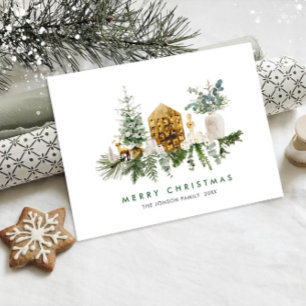 Cartão Postal Feriado da Composição de Natal Elegante da Boêmia
