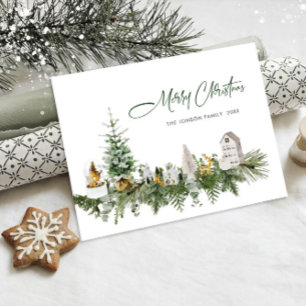 Cartão Postal Feriado da Composição de Natal Elegante da Boêmia