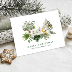 Cartão Postal Feriado da Composição de Natal Elegante da Boêmia