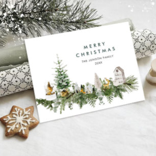 Cartão Postal Feriado da Composição de Natal Elegante da Boêmia