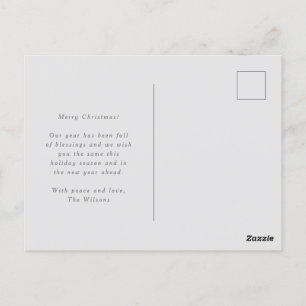 Cartão Postal Feriado de Bênçãos de Natal de Script Elegante