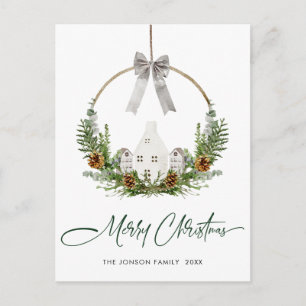 Cartão Postal Feriado de Composição de Feliz Natal