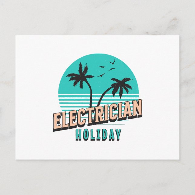 Cartão Postal Feriado de Eletricista (Frente)