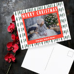 Cartão Postal Feriado de FOTO PERSONALIZADO Pinheiros da Florest<br><div class="desc">Personalize este cartão adicionando sua própria foto e texto sobre o fundo bonito. Procure mais cores e designs no meu compro ou me avise se você quer algo personalizado. Obrigados para comprar comigo!</div>