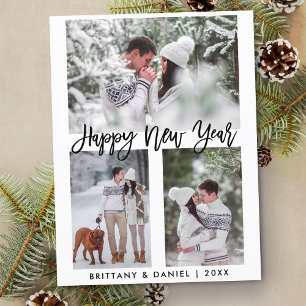 Cartão Postal Feriado de Fotografia do Feliz ano novo 3 do Scrip