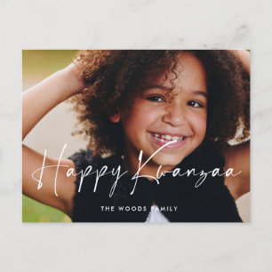 Cartão Postal Feriado de Fotografia do Modern Happy Kwanzaa