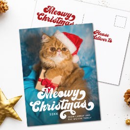 Cartão Postal Feriado de fotos moderno e divertido Natal