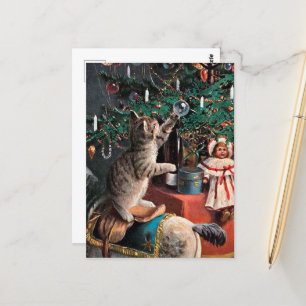 Cartão Postal Feriado de natais vintages festivos