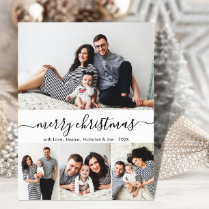 Cartão Postal Feriado de Natal da Colagem de Fotografias do Na m