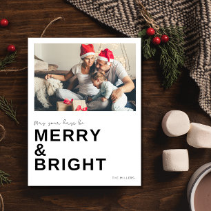 Cartão Postal Feriado de Natal da família de felizes brilhantes