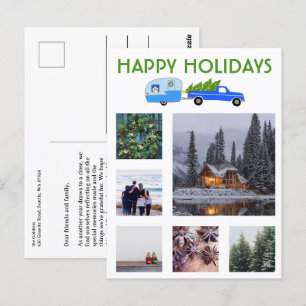 Cartão Postal Feriado de Natal de Campanha de Fotos PERSONALIZAD