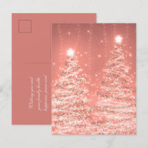 Feriado de Natal Deseja Árvores Espumantes Rosa Do