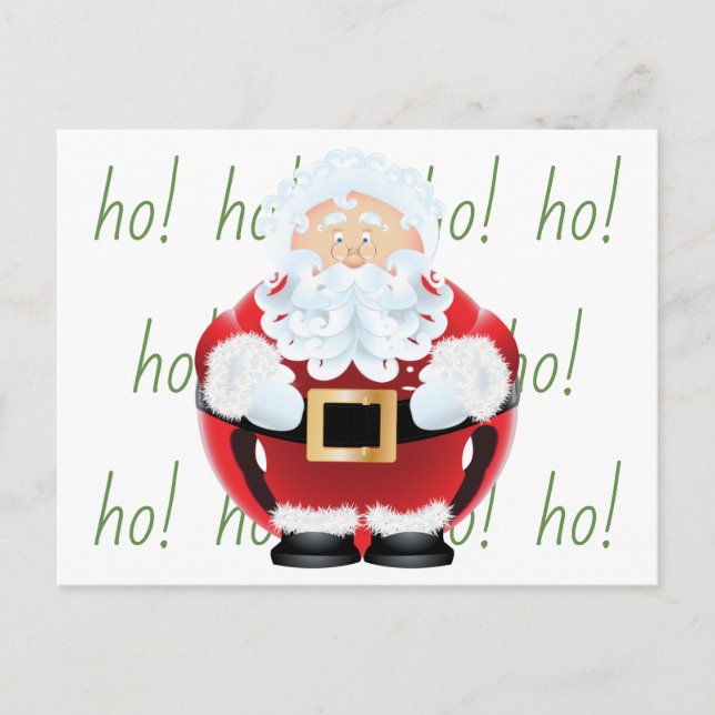 Cartão Postal Feriado de Natal do Papai Noel Simples e Bonito (Frente)