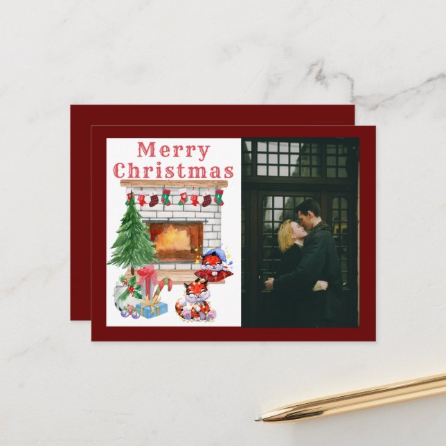 Cartão Postal Feriado de Natal em Foto (Frente/Verso In Situ)