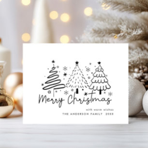 Cartão Postal Feriado de Natal Imunológico Desenhado à Mão Funky