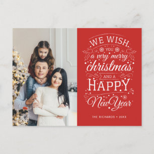 Cartão Postal Feriado de Natal Muito Feliz