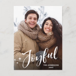 Cartão Postal Feriado de saudação da FOTO de Natal moderna