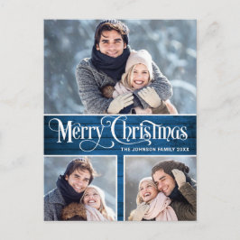 Cartão Postal Feriado de saudação de 3 FOTOS para o Natal Russo